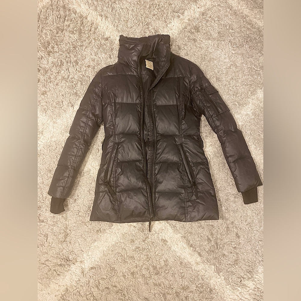 SAM S13 BLACK PUFFER COAT